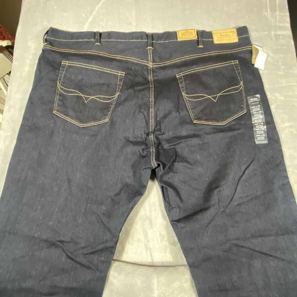 Polo Ralph Lauren Jeans 50/30 Hampton Relaxed Straight Dark Wash Denim New Tags‎